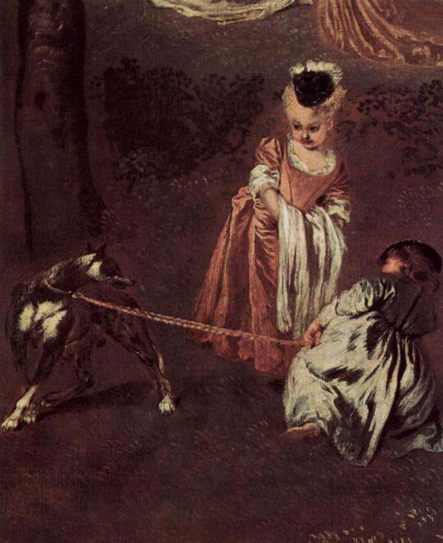 Jean antoine Watteau Vergnegen im Freien (Amusements champetres), Detail Sweden oil painting art